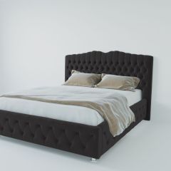 Кровать Нягань с ПМ 1600 (экокожа кольт ч) в Серове - serov.mebel24.online | фото 2