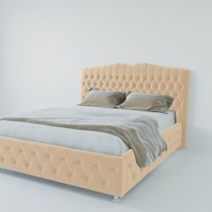 Кровать Нягань с ПМ 2000 (экокожа бежевая) в Серове - serov.mebel24.online | фото 2