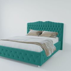 Кровать Нягань с ПМ 800 (велюр бирюзовый) в Серове - serov.mebel24.online | фото 2