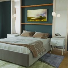 Кровать Подиум с ортопедическим основанием 1200 (велюр темно-серый) в Серове - serov.mebel24.online | фото 3