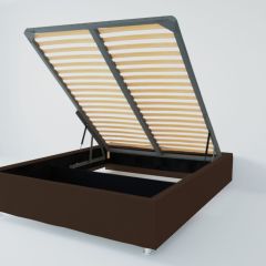 Кровать Подиум с ПМ 1200 (экокожа коричневая) в Серове - serov.mebel24.online | фото 2
