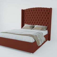 Кровать Берлин ЛЮКС без основания 1200 (велюр бордо) в Серове - serov.mebel24.online | фото