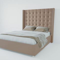Кровать Венеция ЛЮКС без основания 1200 (велюр серый) в Серове - serov.mebel24.online | фото