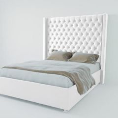 Кровать Версаль ЛЮКС без основания 1200 (экокожа белая) в Серове - serov.mebel24.online | фото