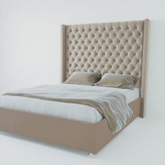 Кровать Версаль ЛЮКС без основания 1200 (велюр серый) в Серове - serov.mebel24.online | фото