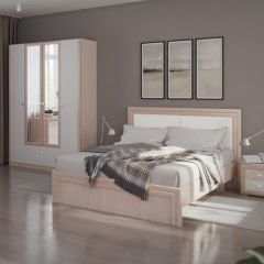Кровать 1.6 Глэдис М31 с настилом и мягкой частью (ЯШС/Белый) в Серове - serov.mebel24.online | фото 4