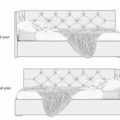 Кровать угловая Виола интерьерная +основание/ПМ/бельевое дно (120х200) в Серове - serov.mebel24.online | фото 5