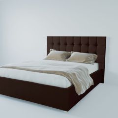 Кровать Венеция с ПМ 1200 (экокожа коричневая) в Серове - serov.mebel24.online | фото 2