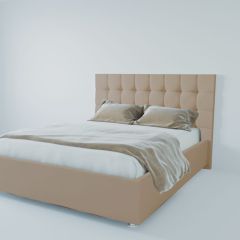 Кровать Венеция с ПМ 800 (велюр светло-серый) в Серове - serov.mebel24.online | фото 2