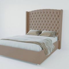 Кровать Версаль ЛЮКС с ПМ 1200 (велюр темно-серый) в Серове - serov.mebel24.online | фото