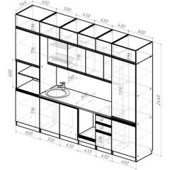 Кухонный гарнитур Амели люкс 3000 мм в Серове - serov.mebel24.online | фото 2