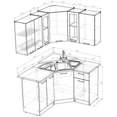 Кухонный гарнитур Лариса оптима 2 1500х1300 мм в Серове - serov.mebel24.online | фото 2