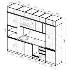 Кухонный гарнитур Лоретта люкс 3000 мм в Серове - serov.mebel24.online | фото 2