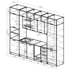 Кухонный гарнитур Сапфир 2 3000 мм в Серове - serov.mebel24.online | фото 2