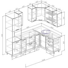 Кухонный гарнитур угловой Бланка 2400х1600 (Стол. 26мм) в Серове - serov.mebel24.online | фото 3