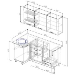 Кухонный гарнитур угловой Пайн 1000х1800 (Стол. 26мм) в Серове - serov.mebel24.online | фото 2