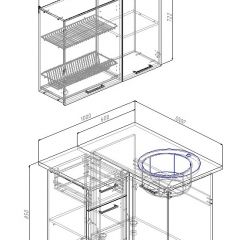 Кухонный гарнитур угловой Вегас 1000*1000 (Стол. 26мм) в Серове - serov.mebel24.online | фото 2