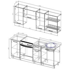 Кухонный гарнитур Вегас 2000 (Стол. 26мм) в Серове - serov.mebel24.online | фото 3