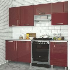 Модульная кухня Танго бордо в Серове - serov.mebel24.online | фото 1