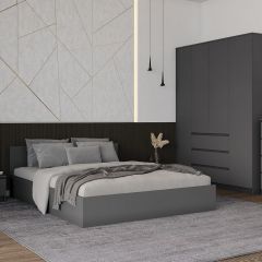 МОРИ КРМ 1600.1/1 Кровать (настил) графит в Серове - serov.mebel24.online | фото