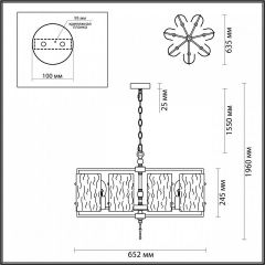 Подвесная люстра Odeon Light Elegante 4878/7 в Серове - serov.mebel24.online | фото 4