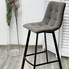 Полубарный стул CHILLI-QB SQUARE графит #14, велюр / черный каркас (H=66cm) М-City в Серове - serov.mebel24.online | фото 4