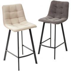 Полубарный стул CHILLI-QB SQUARE графит #14, велюр / черный каркас (H=66cm) М-City в Серове - serov.mebel24.online | фото 5