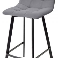 Полубарный стул CHILLI-QB SQUARE серый #27, велюр / черный каркас (H=66cm) М-City в Серове - serov.mebel24.online | фото