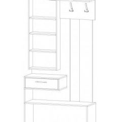 ИНФИНИТИ Прихожая Секция с зеркалом (ясень шимо комб.) в Серове - serov.mebel24.online | фото 2