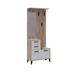 Прихожая Витра Центральная секция (Белый/Дуб сонома) в Серове - serov.mebel24.online | фото