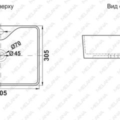 Раковина MELANA MLN-7291X в Серове - serov.mebel24.online | фото 2