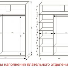 Шкаф-купе 1800 серии SOFT D6+D6+B2+PL3 (2 ящика+2штанги) профиль «Капучино» в Серове - serov.mebel24.online | фото 7