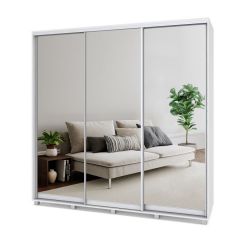 МАРТИН Шкаф-купе с зеркалами Анкор светлый (2200*450) М423 в Серове - serov.mebel24.online | фото