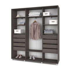 МАРТИН Шкаф-купе с зеркалами Анкор темный (2200*450) М423 в Серове - serov.mebel24.online | фото 4