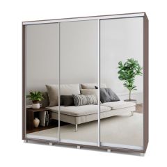 МАРТИН Шкаф-купе с зеркалами Шимо темный (2200*450) М423 в Серове - serov.mebel24.online | фото