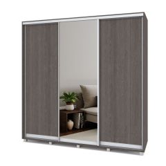 МАРТИН Шкаф-купе с зеркалом Анкор темный (2200*450) М422 в Серове - serov.mebel24.online | фото