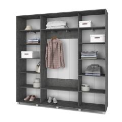 МАРТИН Шкаф-купе с зеркалом Камень темный (2200*450) М422 в Серове - serov.mebel24.online | фото 2