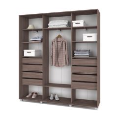 МАРТИН Шкаф-купе с зеркалом Шимо темный (2200*450) М422 в Серове - serov.mebel24.online | фото 4