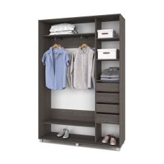 РОЛАНД Шкаф-купе с зеркалами Анкор темный (450*1300) Р433 в Серове - serov.mebel24.online | фото 4