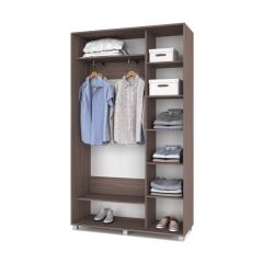 РОЛАНД Шкаф-купе с зеркалами Шимо темный (450*1300) Р433 в Серове - serov.mebel24.online | фото 2