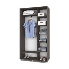 РОЛАНД Шкаф-купе с зеркалами Анкор темный (450*1200) Р423 в Серове - serov.mebel24.online | фото 3
