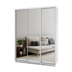 РОЛАНД Шкаф-купе с зеркалами Шимо светлый (450*1700)  Р473 в Серове - serov.mebel24.online | фото