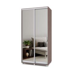 РОЛАНД Шкаф-купе с зеркалами Шимо темный (450*1100) Р413 в Серове - serov.mebel24.online | фото 2