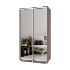 РОЛАНД Шкаф-купе с зеркалами Шимо темный (450*1200) Р423 в Серове - serov.mebel24.online | фото 2