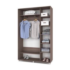 РОЛАНД Шкаф-купе с зеркалами Шимо темный (450*1400) Р443 в Серове - serov.mebel24.online | фото 2