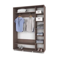 РОЛАНД Шкаф-купе с зеркалами Шимо темный (450*1600) Р463 в Серове - serov.mebel24.online | фото 2