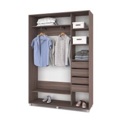 РОЛАНД Шкаф-купе с зеркалами Шимо темный (450*1600) Р463 в Серове - serov.mebel24.online | фото 4