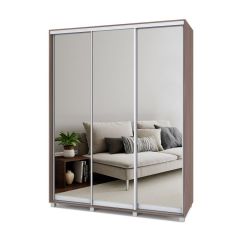 РОЛАНД Шкаф-купе с зеркалами Шимо темный (450*1700) Р473 в Серове - serov.mebel24.online | фото