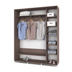 РОЛАНД Шкаф-купе с зеркалами Шимо темный (450*1800) Р483 в Серове - serov.mebel24.online | фото 2