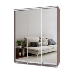 РОЛАНД Шкаф-купе с зеркалами Шимо темный (600*1800) Р683 в Серове - serov.mebel24.online | фото